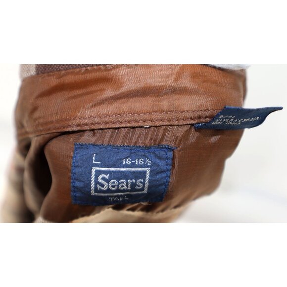 Sears Plaid Button-Up Flannel Shirt L Tall Vintage Y2K - Picture 3 of 10